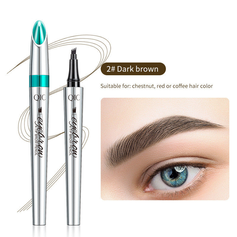 Four Prong Liquid Eyebrow Pencil Waterproof And Sweat Proof Makeup And Color Display