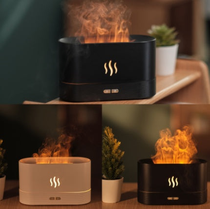 Aroma Diffuser With Flame Light Mist Humidifier Diffuser
