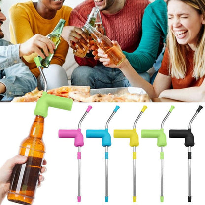 Snorkel Straw Bong Funnel Slammer Double Snorkel Drinking Beer