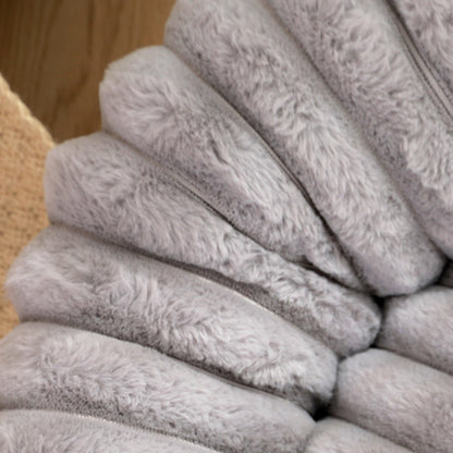Pet Kennels Long Plush Round Cat Nest Winter Warm Dog Beds