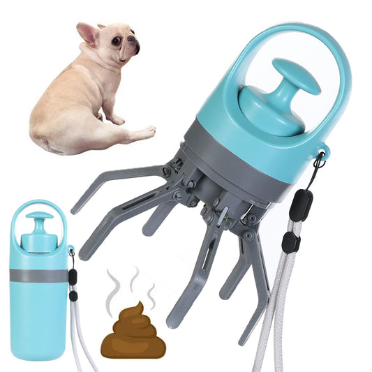 Portable Lightweight Dog Pooper Scooper With Built-in Poop Bag Dispenser