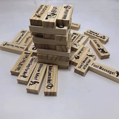 Couple Game Night Intimacy Block Tower Jenga Game