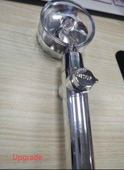 New Turbo Propeller Shower Head Water Saving High Pressure
