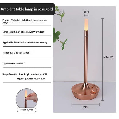 LED Candle Charging Restaurant Bar Lamp Desktop Decoration