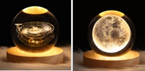 Luminous Starry Sky And Planets Moon Moon Crystal Ball Lamp