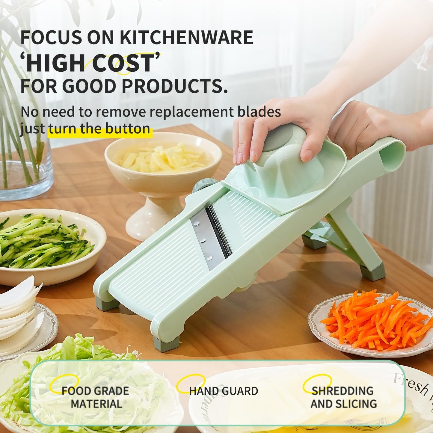 Household Vegetable Cutting Potato Slicer Shredder Multifunctional
