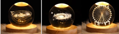 Luminous Starry Sky And Planets Moon Moon Crystal Ball Lamp