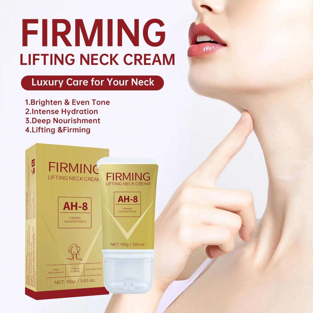 Neck Firming Roller Cream Lifts Dilutes Neck Lines Deeply
