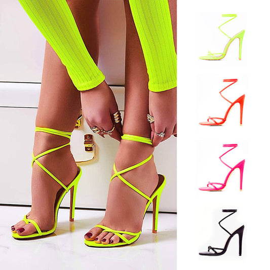 Fashion Cross Strap Fish Mouth Thick Heel Women Sandals