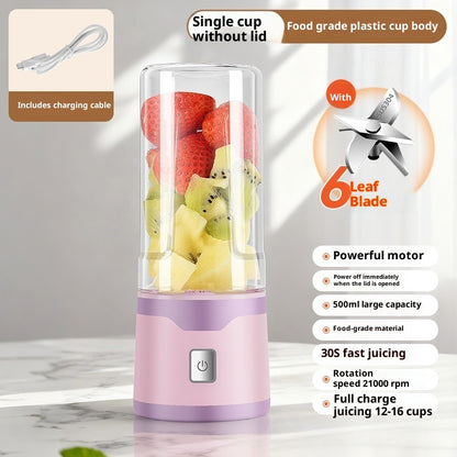 Multifunctional Rechargeable Electric USB Juicer Cup Double Cup