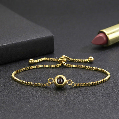 S925 Sterling Silver 100 Language Projection Bracelet