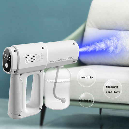 Electric Sanitizer Sprayer Handheld Blue Light Nano Steam