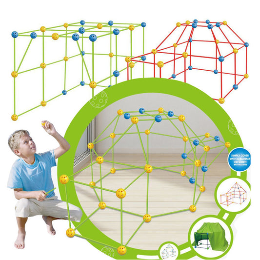 Children's Building Fortress Plastic Insert Assembling Building Block Educational Toy
