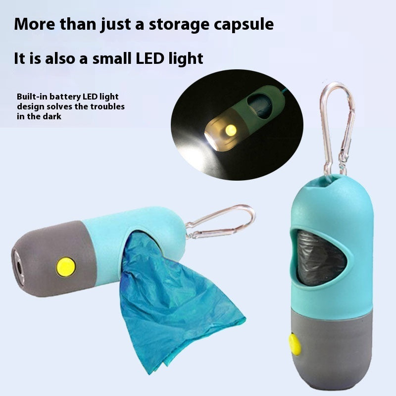 Led Light Pet Waste Bag Dispenser For Dogs Poop Scooper