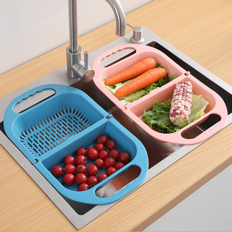 Folding Drain Basket Leaking Fruit Box Vegetable Container