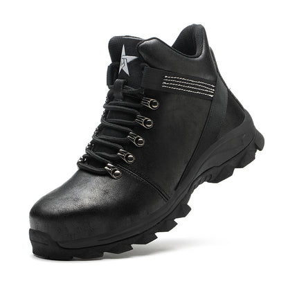 ﻿High-top Safety Shoes Construction Protective Footwear Men Steel Toe Shoes