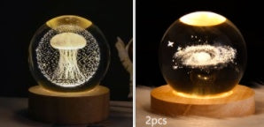 Luminous Starry Sky And Planets Moon Moon Crystal Ball Lamp