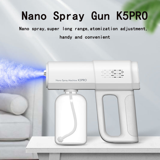 Electric Sanitizer Sprayer Handheld Blue Light Nano Steam