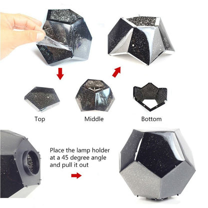 LED Starry Sky Projector Night Lights 3D Projection Night Lamp