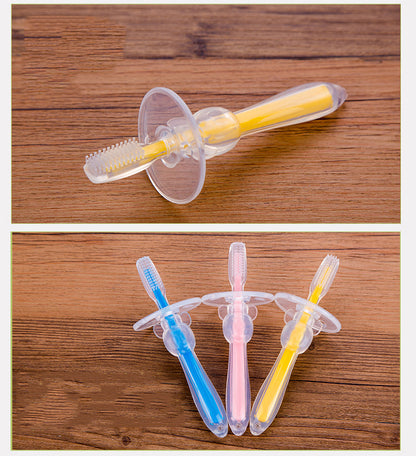 Silicone Baby Toothbrush Kids Teether Training Tool Clear Massager