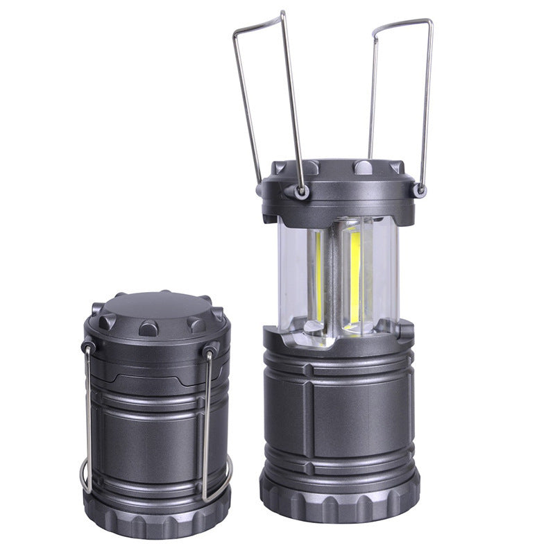 COB camping lamp LED outdoor portable telescopic emergency lantern hook