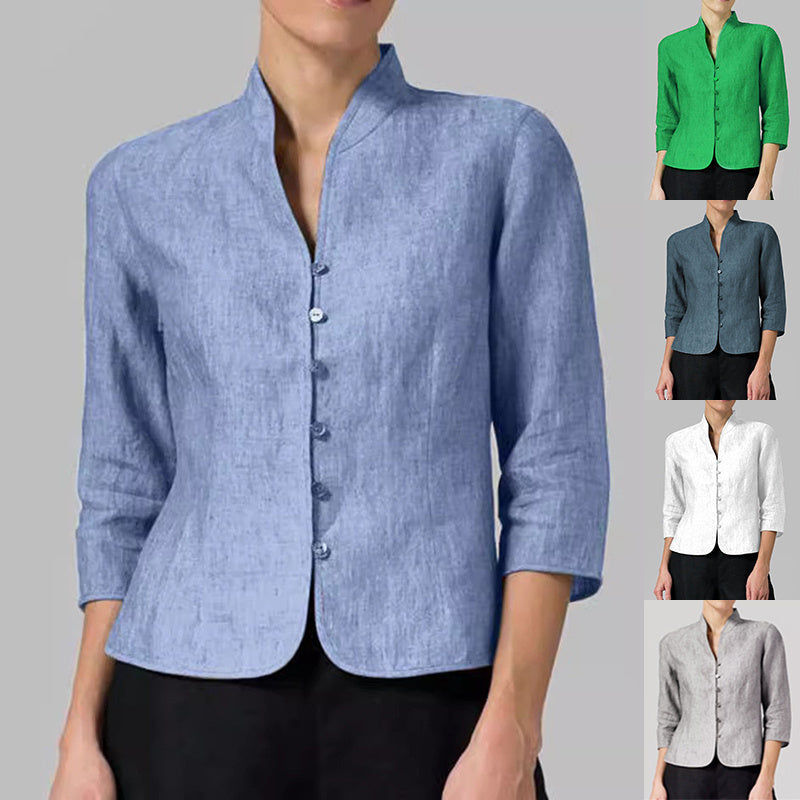Slim Three-quarter Sleeve Button Jacket INS Fashion