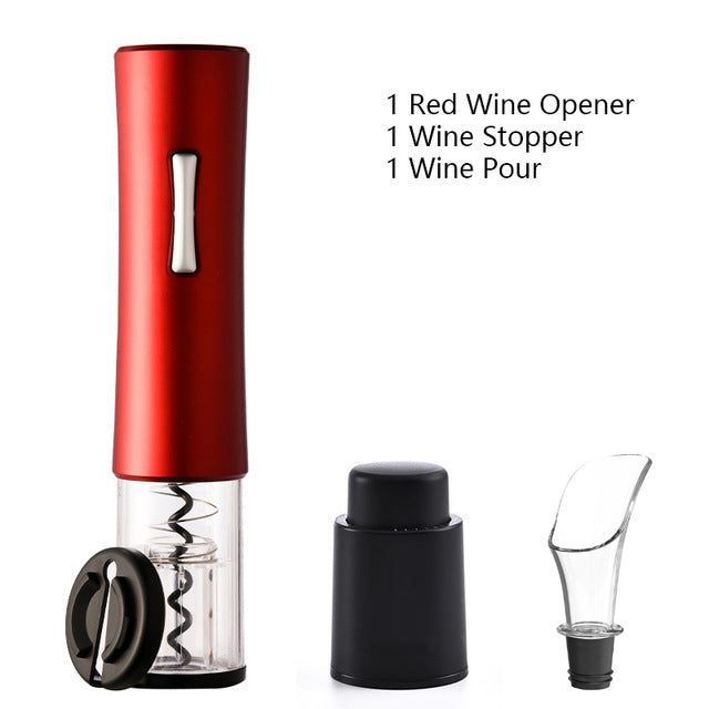 Electric Wine Opener Corkscrew Foil Cutter Set