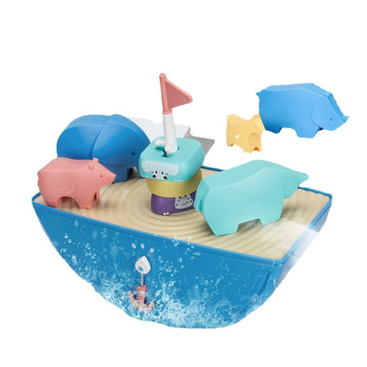 Children's Early Education Fun Balance Boat Rotating Jenga Educational Toys