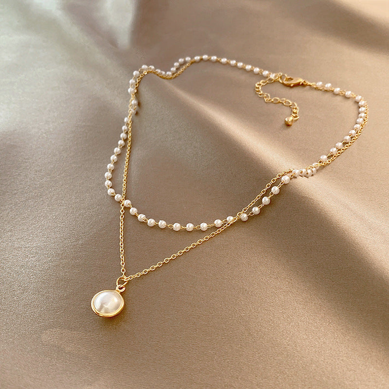 Summer Double-layer Pearls Necklace INS