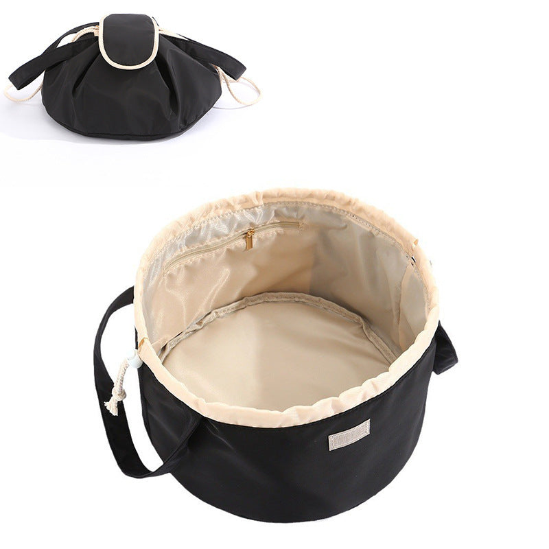 Barrel Drawstring Makeup Bag Women's Cosmetic Bag