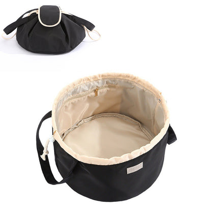 Barrel Drawstring Makeup Bag Women's Cosmetic Bag