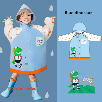 Kindergarten Schoolbag Cloak Big Eaves Cartoon Raincoat