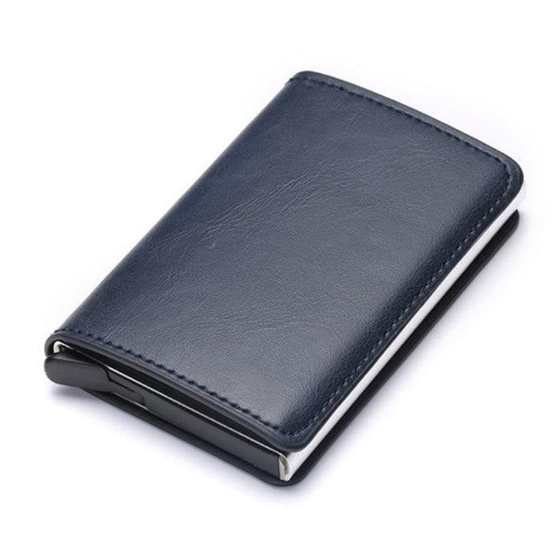 Anti-magnetic automatic eject single aluminum alloy card holder