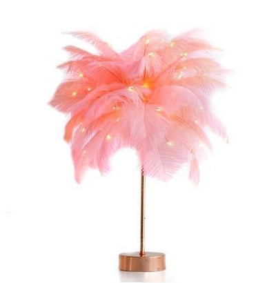 Feather Lamp Nordic Desk Lamp European-Style Feather Lamp