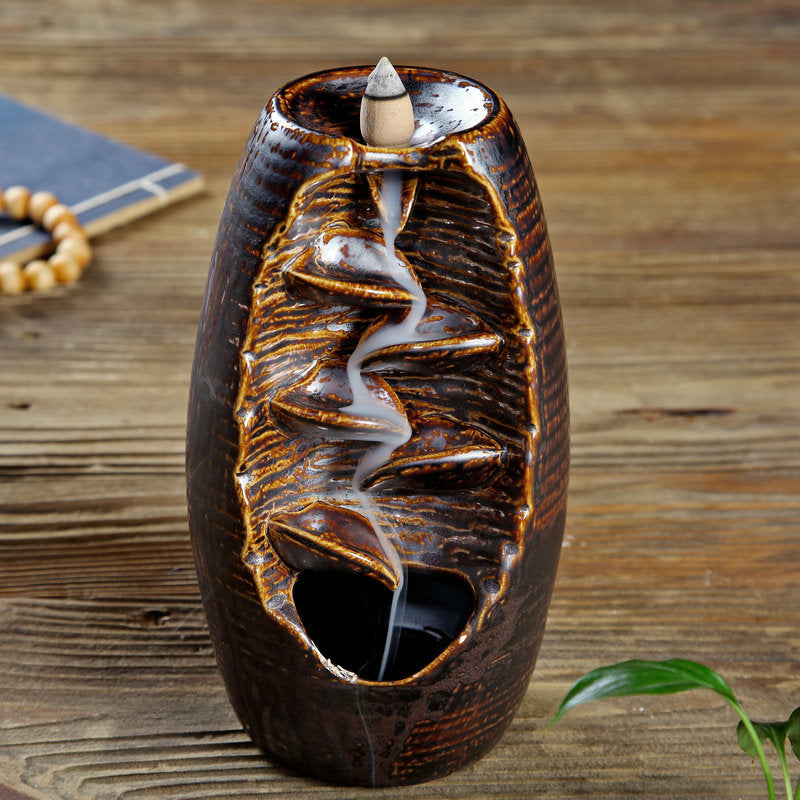 Multi-layers Ceramic Back flow Incense Burner