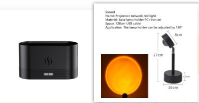 Aroma Diffuser With Flame Light Mist Humidifier Diffuser