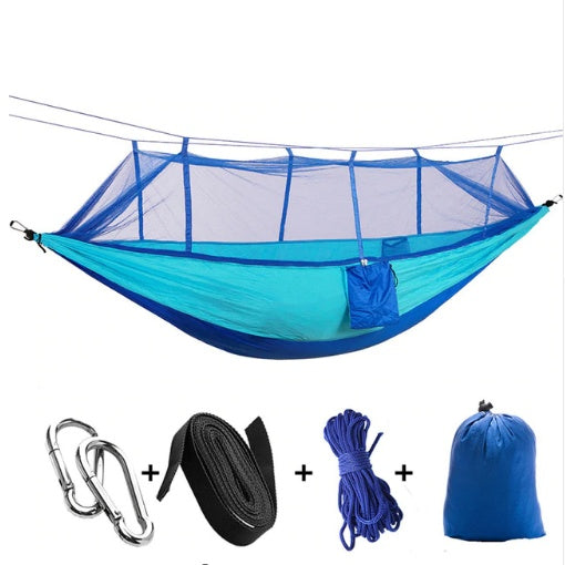 Outdoor Parachute Cloth Hammock Couble with Mosquito Net