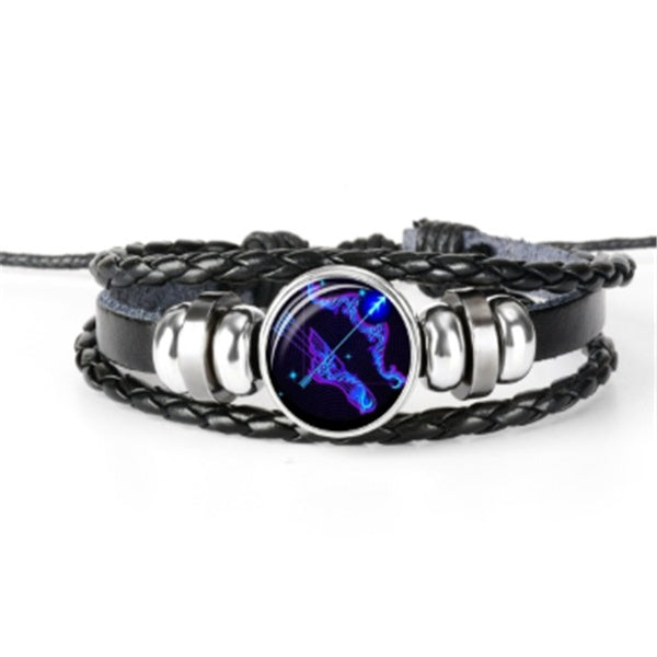 12 Zodiac Constellation Bracelet Luminous Braided Design