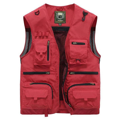 14 Pockets Summer New Men US Tactical Hiking Fishing Vest