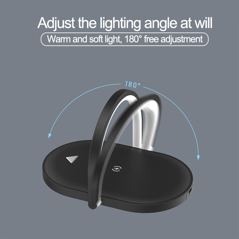 ﻿﻿3 In 1 Foldable Wireless Charger Night Light Wireless Charging Station LED