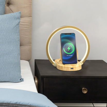 Night Lights Lamp Bluetooth Speaker Table Light With 10W Wireless