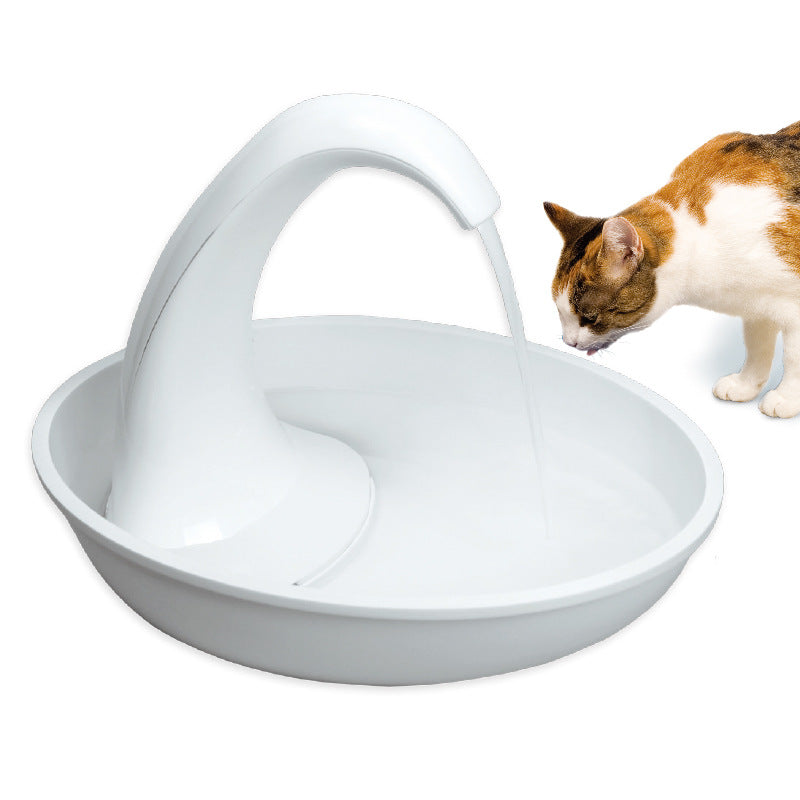 Automatic Swan Pet Cat Water Dispenser Drinking Bowl