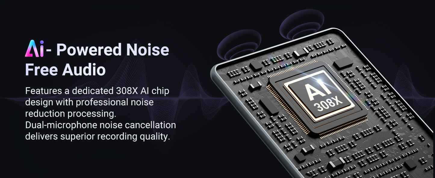 MECHEN 64GB  AI Voice Recorder, AI Notetaking Device