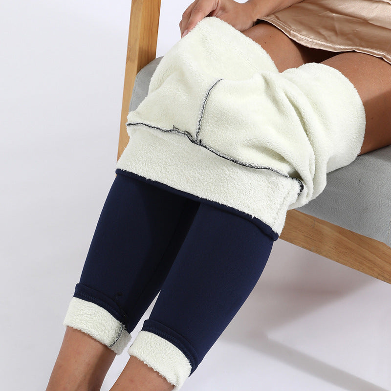 Winter Leggings Warm Thick High Stretch Lamb Cashmere Leggins Skinny