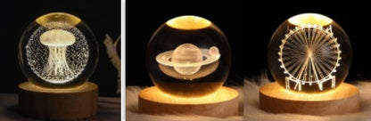 Luminous Starry Sky And Planets Moon Moon Crystal Ball Lamp