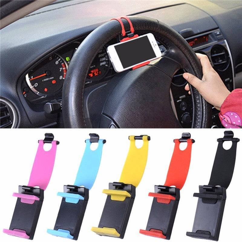 Car Steering Wheel Phone Clip Mount Holder Universal