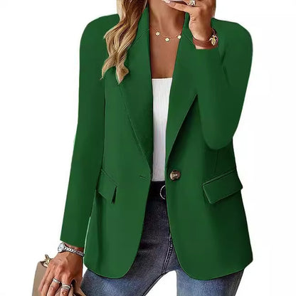 Fashion Casual Women Blazer Long-sleeved Solid Color