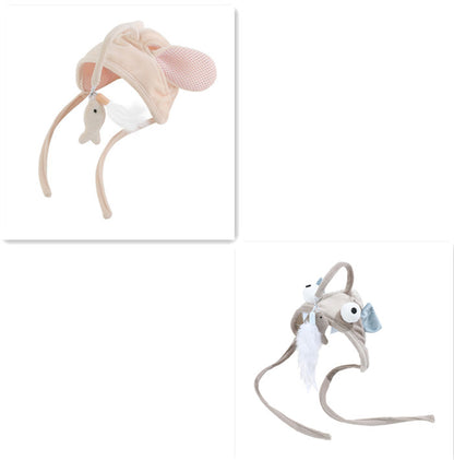 New Head Wearing Feather Funny Cat Stick