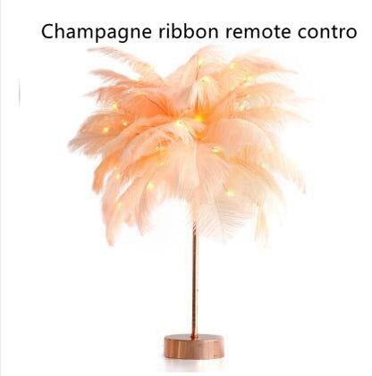 Feather Lamp Nordic Desk Lamp European-Style Feather Lamp