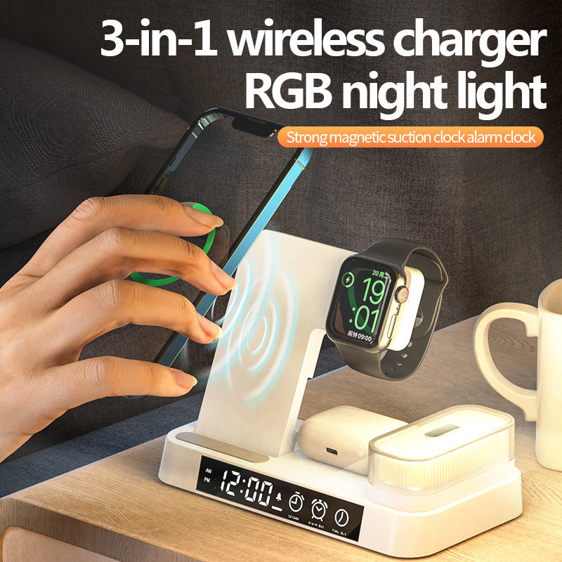 4 In 1 Multifunction Wireless Charger Station Night Light